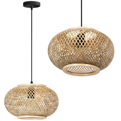 Závesná lampa La Belle Boho III čierna/hnedá Závesná lampa La Belle Boho III čierna/hnedá