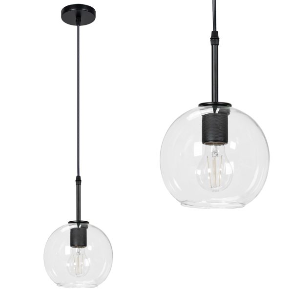 Závesná lampa La Belle XX čierna