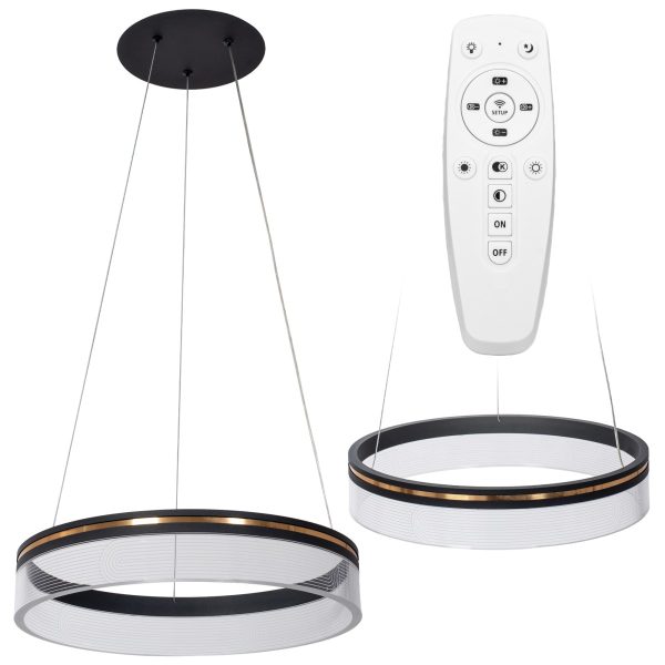 Závesná lampa La Belle XXVIII čierna