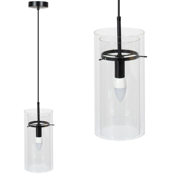 Závesná lampa La Belle XXXII čierna