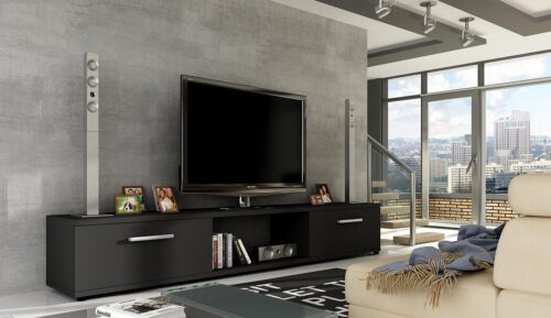 ArtAdrk TV stolík ARIDEA | čierna Farba: čierny lesk / Ar3 ArtAdrk TV stolík ARIDEA | čierna Farba: čierny lesk / Ar3