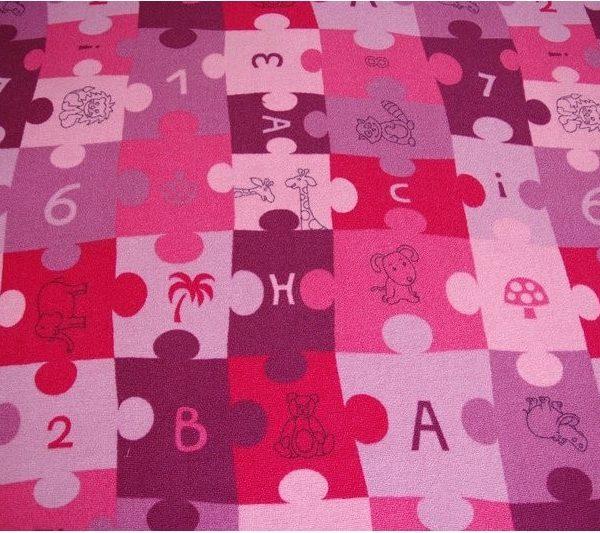 Detský koberec PUZZLE fialový