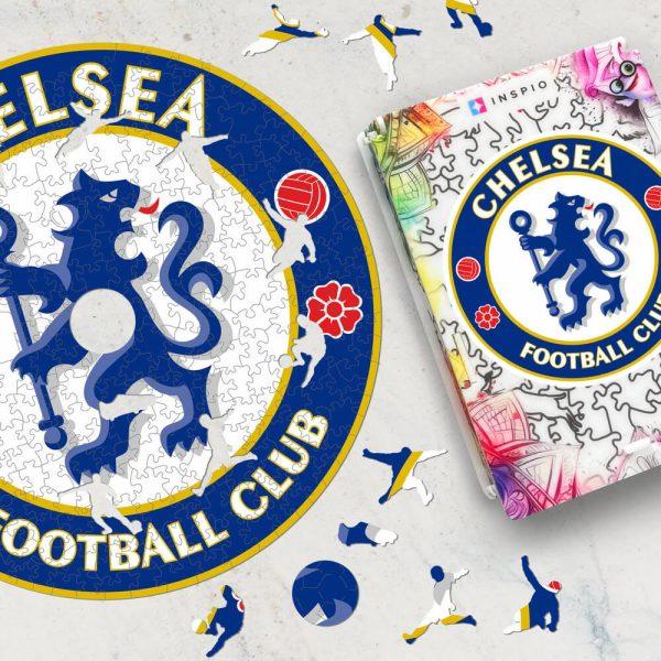 Puzzle v motíve futbalového tímu - Chelsea. Puzzle je skvelý spôsob trávenia voľného času pre deti