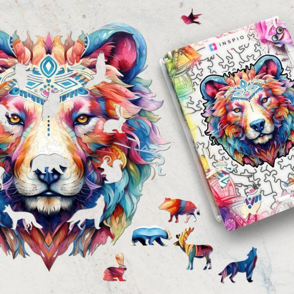 Puzzle s nádherným dizajnom medveďa. Skladanie puzzle je výbornou zábavou pre dospelách ale aj deti.