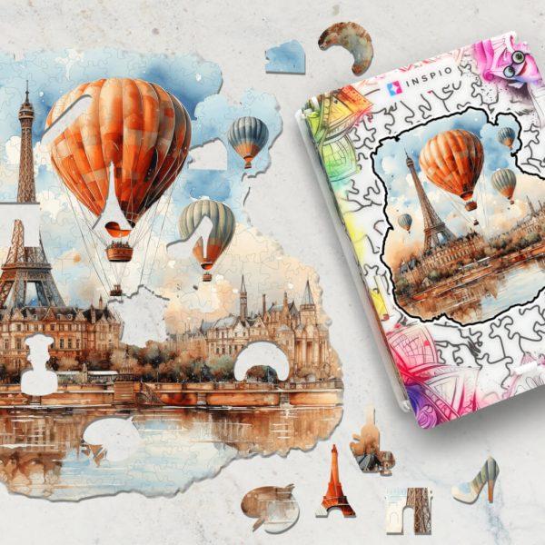 Puzzle s jedinečným dizajnom Eiffelovej veže. Skladanie puzzle je výbornou zábavou pre dospelách ale aj deti.