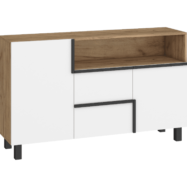 ArtCross Komoda LARS-02 |  2D2S Farba: craft tobaco/biela