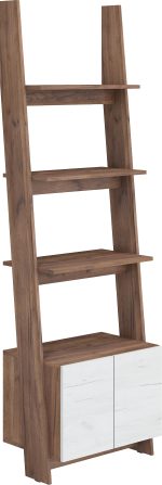 ArtCross Regál RACK 04 | 60-1D Farba: Biela / čierny lesk