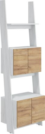 ArtCross Regál RACK 05 | 60-2D Farba: Biela / čierny lesk – Obrázok 2