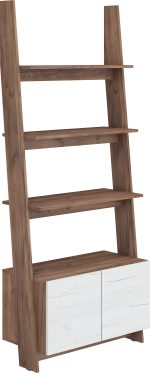 ArtCross Regál RACK 07 | 80-1D Farba: Biela / čierny lesk