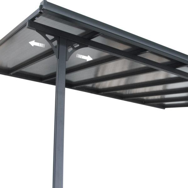 ArtRoja Pergola BRUCE H | sivý polykarbonát