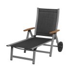 ArtRoja Záhradné lehátko ASS COMFORT lehátko | čierna