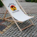 ArtRoja Záhradné lehátko BAHAMA | biela s logom
