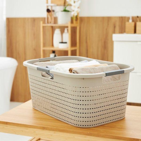 Elvisia Kôš na čisté prádlo COUNTRY 40 L | cappuccino