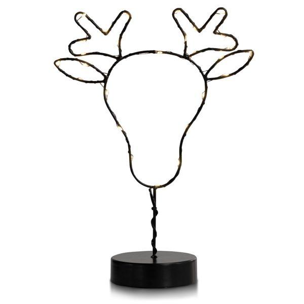 LED Svetelná dekorácia Reindeer čierna