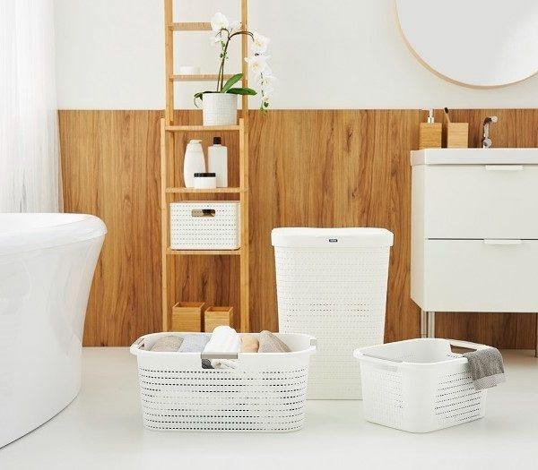 ArtTruAn Kôš na prádlo COUNTRY 55 L | biela