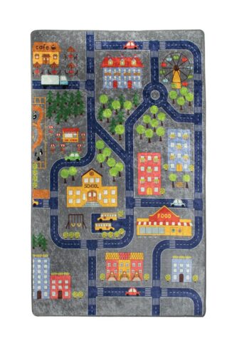 Detský koberec Malé mesto 140x190 cm sivý Detský koberec Malé mesto 140x190 cm sivý