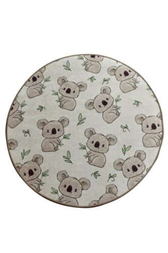 Detský kulatý koberec Koala 100 cm sivý Detský kulatý koberec Koala 100 cm sivý
