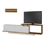 ASUS obývacia stena biela/orech – Obrázok 2