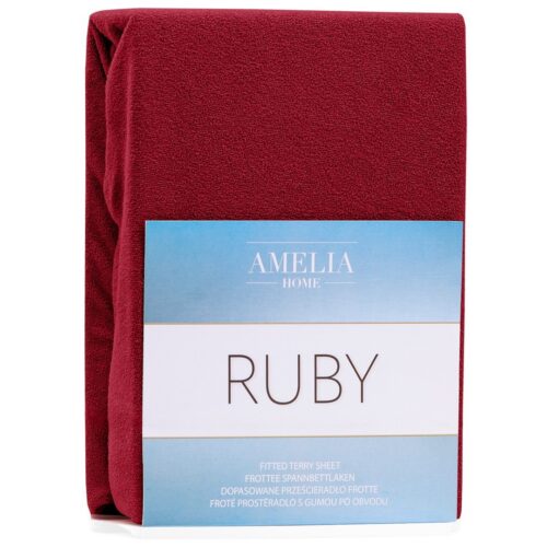 Froté plachta s gumou AmeliaHome Ruby tmavočervené Froté plachta s gumou AmeliaHome Ruby tmavočervené