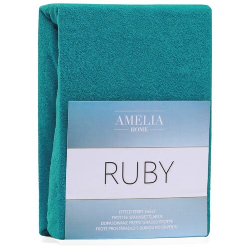 Froté prestieradlo s gumou AmeliaHome Ruby tyrkysové Froté prestieradlo s gumou AmeliaHome Ruby tyrkysové