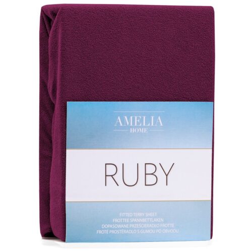 Froté prestieradlo s gumou AmeliaHome Ruby višňové Froté prestieradlo s gumou AmeliaHome Ruby višňové