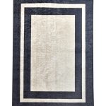 Koberec Black Frame 80x150 cm biely/ čierny