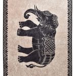 Koberec Elephant 80x200 cm béžový/čierny