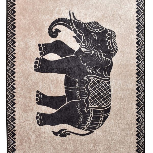 Koberec Elephant 80x200 cm béžový/čierny