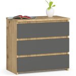 Komoda CL3 60 cm dub artisan/grafitově šedá