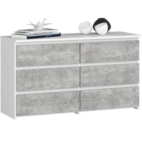 Komoda CL6 100 cm bílá/beton Komoda CL6 100 cm bílá/beton