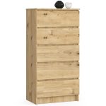 Komoda Kuba 60 cm - 5 zásuviek dub artisan
