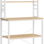 Kuchynský regál Vasagle CUSTOM biely/hnedý