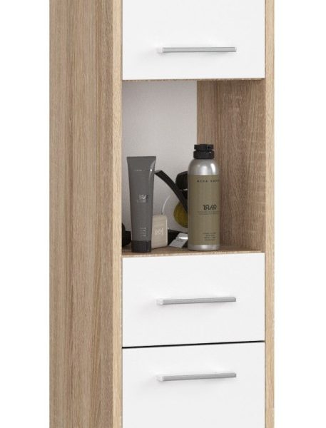 Kúpeľňová skrinka Fin II 30 cm sonoma/biela