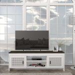 NODE orientálny televízny stolík biela/rehab
