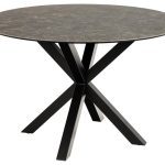 Okrúhly jedálenský stôl Heaven 120 cm čierny mramor