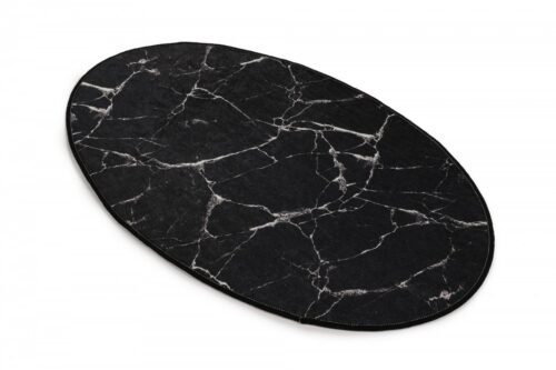 Oválny koberec Black Marble 60x90 cm čierny Oválny koberec Black Marble 60x90 cm čierny