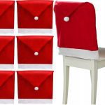 Sada 6 ks potahů na židle SANTA červená