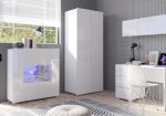 ArtGiB Písací stolík CALABRINI C-01 | biela/biely lesk – Obrázok 2