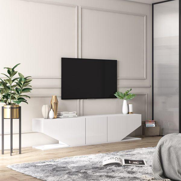EMERALD TV stolík s dvierkami