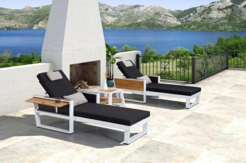 Higold Záhradná zostava HIGOLD - York Sunlounge Set White/Black Olefin Higold Záhradná zostava HIGOLD - York Sunlounge Set White/Black Olefin