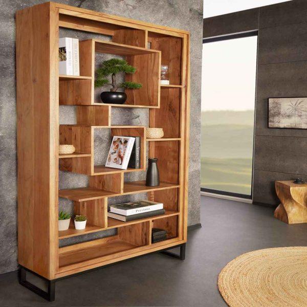 LuxD Dizajnový regál Louis Honey 190 cm akácia