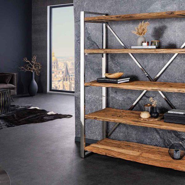 LuxD Dizajnový regál Shark 183 cm teak