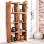 LuxD Dizajnový regál Timber 180 cm Sheesham dymový