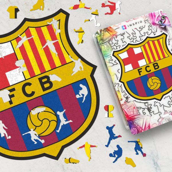 Puzzle v motíve futbalového tímu - FC Barcelona . Puzzle je skvelý spôsob trávenia voľného času pre deti