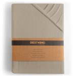 Bavlnené jersey prestieradlo s gumou DecoKing Amber cappuccino