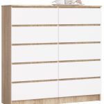 Komoda Kuba 120 cm dub sonoma/biela