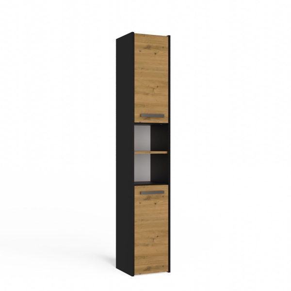 Kúpeľňová skrinka S30 170 cm antracit/dub artisan