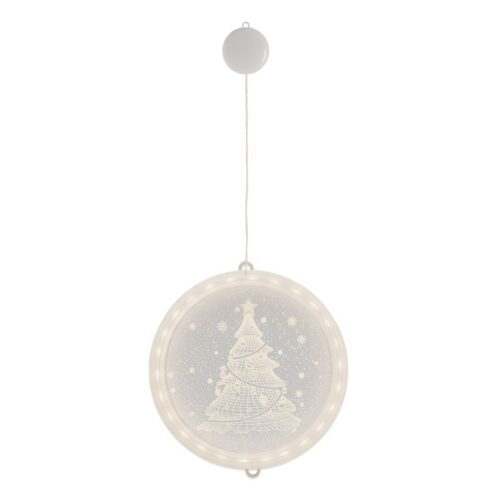 LED kulatá světelná ozdoba na okno CHRISTMAS TREE bílá LED kulatá světelná ozdoba na okno CHRISTMAS TREE bílá