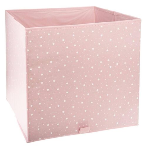 Textilný košík na hračky Pink Stars 29x29 cm ružový Textilný košík na hračky Pink Stars 29x29 cm ružový