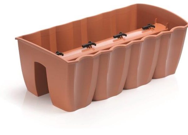 Truhlík na zábradlie CROWL terakota 58cm